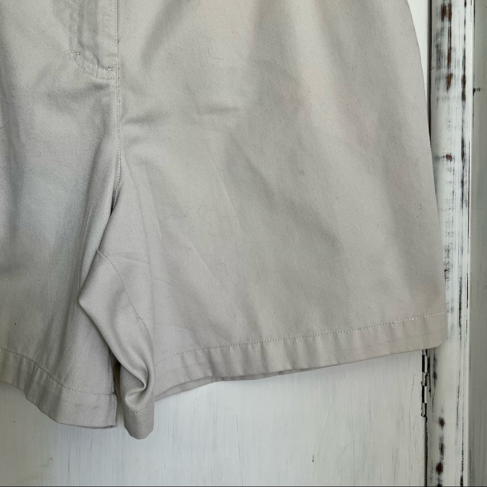 VINTAGE 90s Y2K Khaki Tan High Rise Wide Leg Shorts Cottagecore Grannycore 12 - Picture 6 of 14